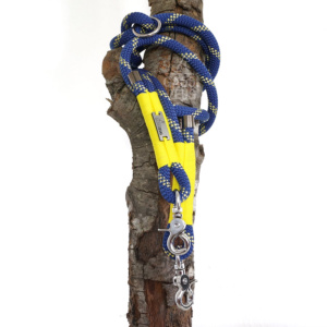 Gassizeug Leine aus Kletterseil in blau/gelb/gelb